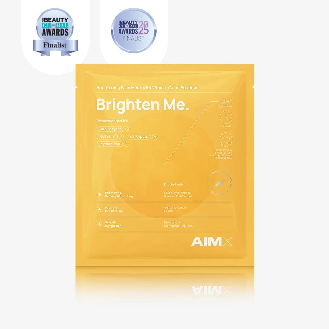 AIMX Brighten Me veido kaukė su vitaminu C, 25 ml × 5
